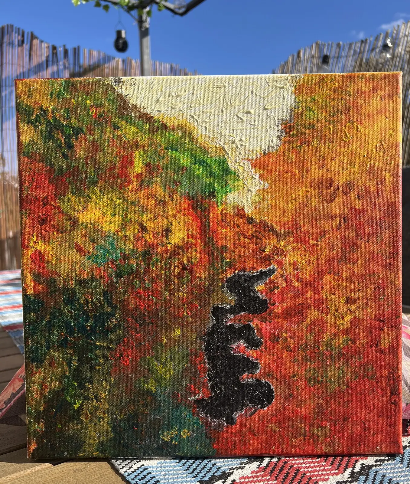 Akrylmålning M av Helena "fotohella_art” Bergman