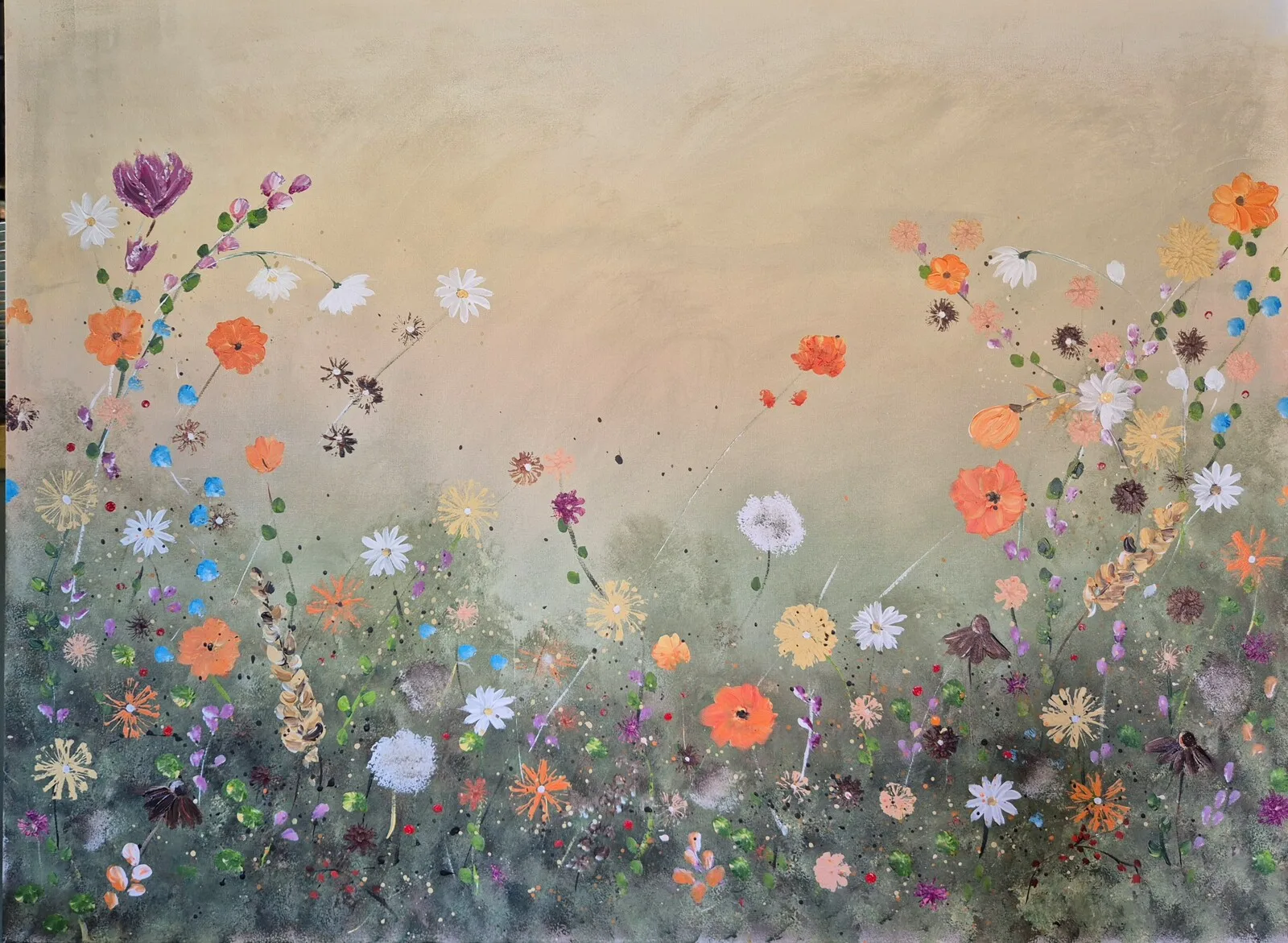 Akrylmålning Morgondimma av Catrine Karpati