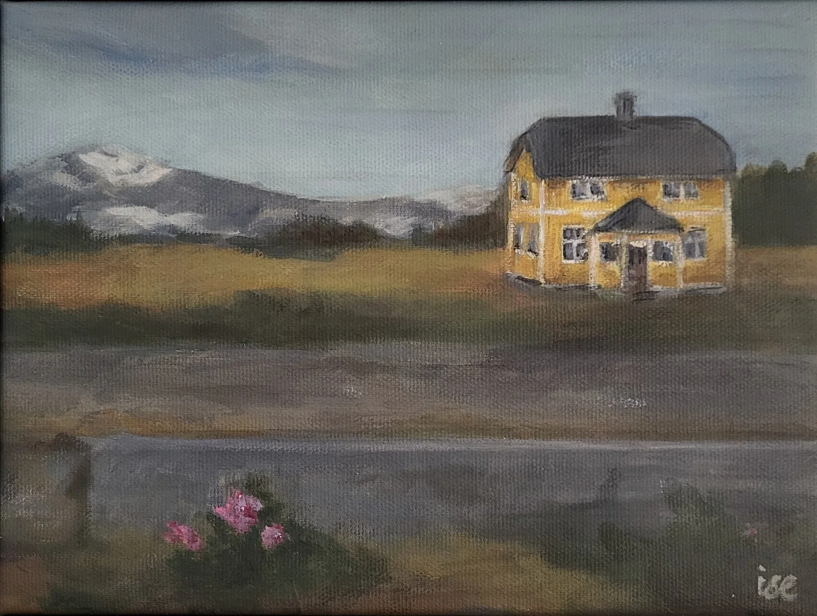 Oljemålning Norrut av Ise (Liselotte) Lindh Fahlström