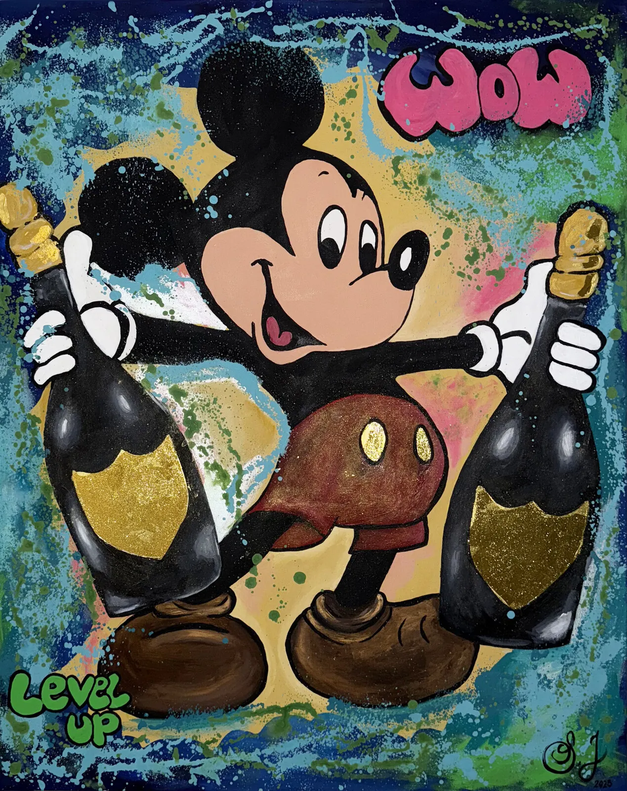 Akrylmålning Musse av Sofia Jonsson