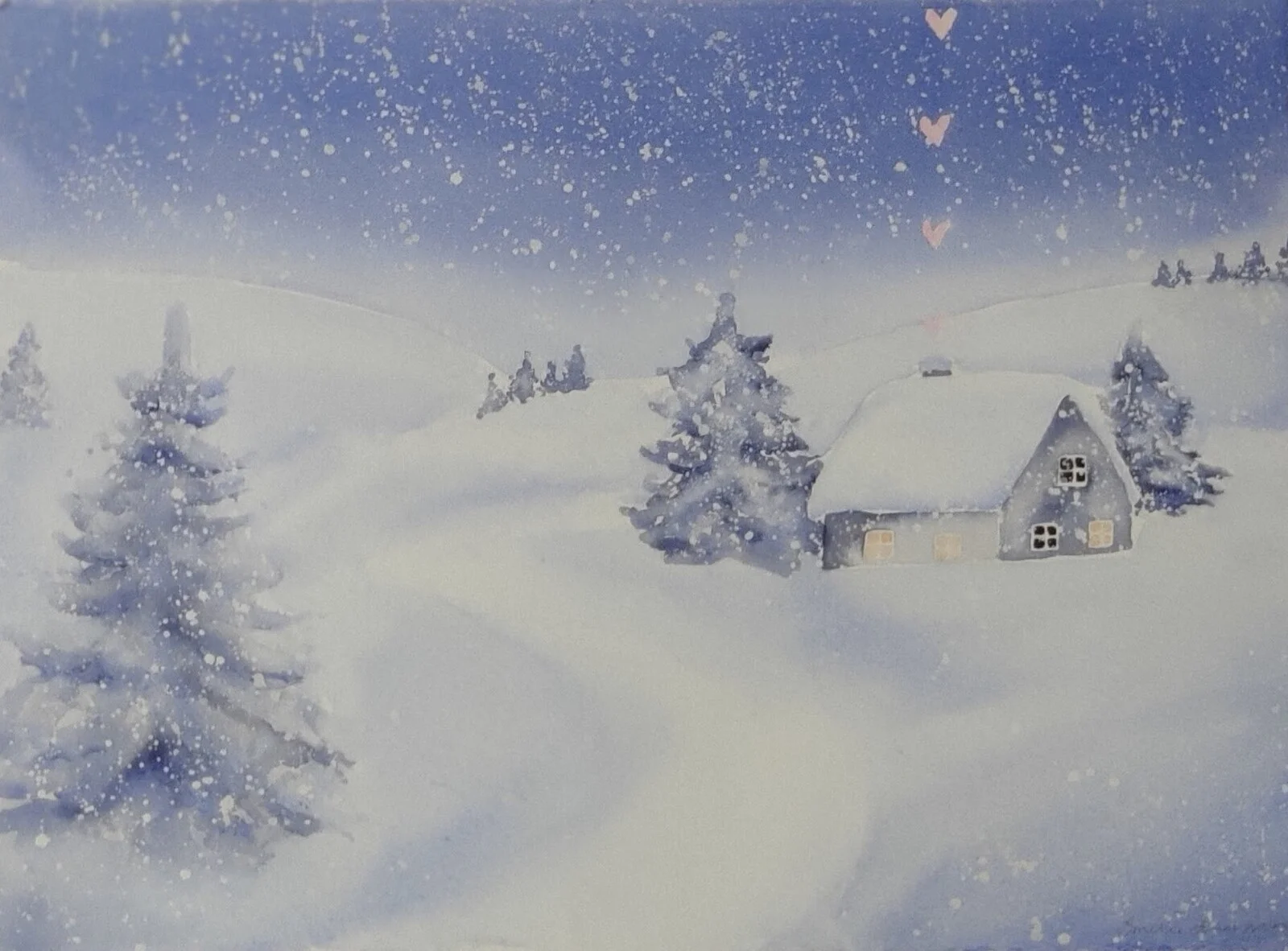 Akvarell VÄRMESTUGAN av Emelie Aronsson