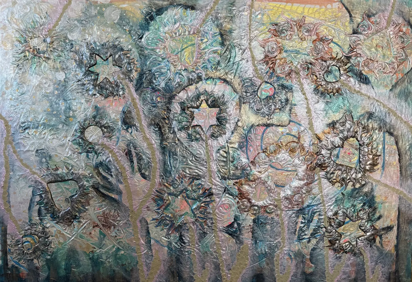 Akrylmålning My light is full av Sara Dhillon Lissbro