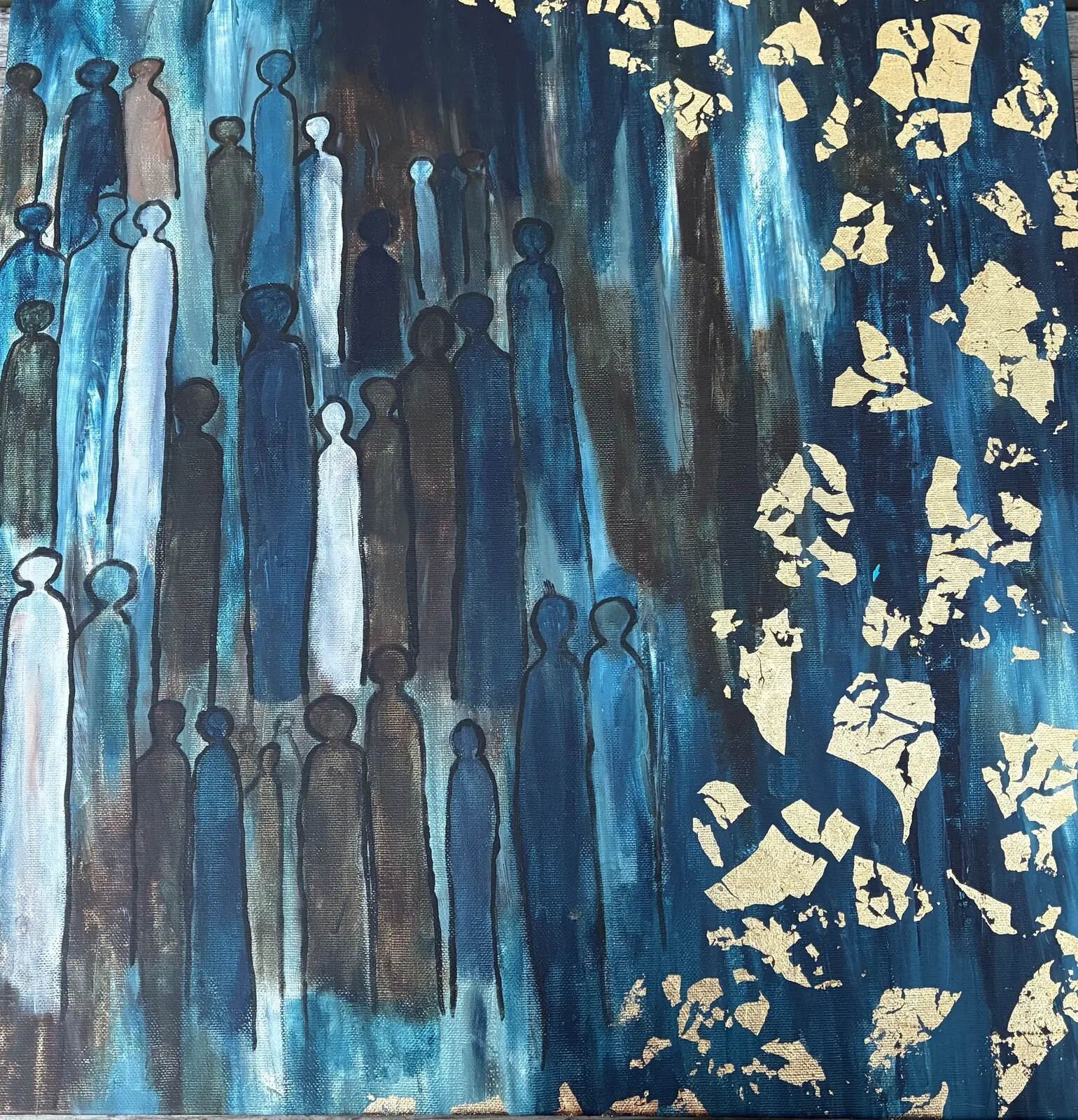 Akrylmålning Landet i fjärran av Petra Nord