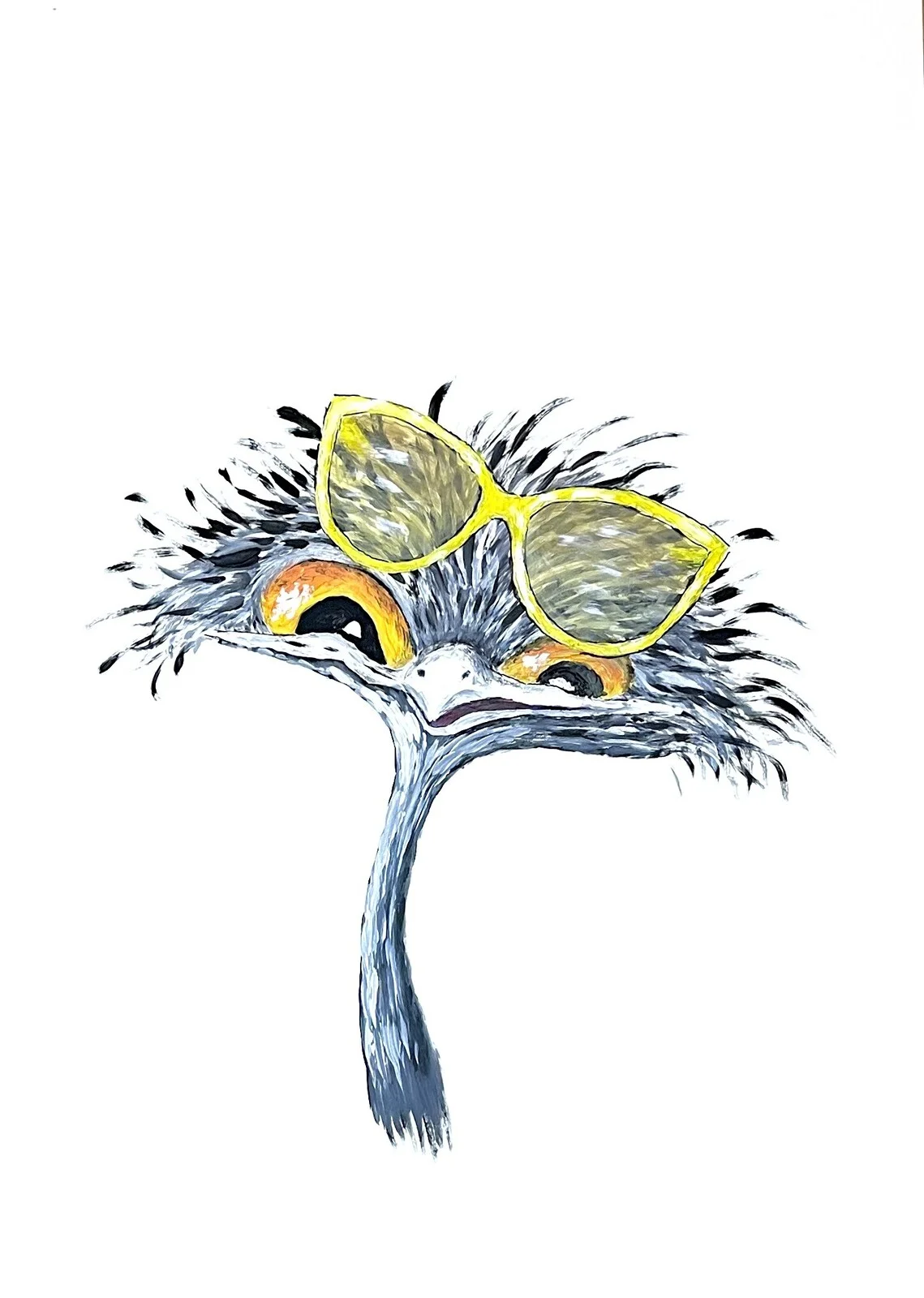 Akrylmålning Struts nr. 109 av Stig Laurin