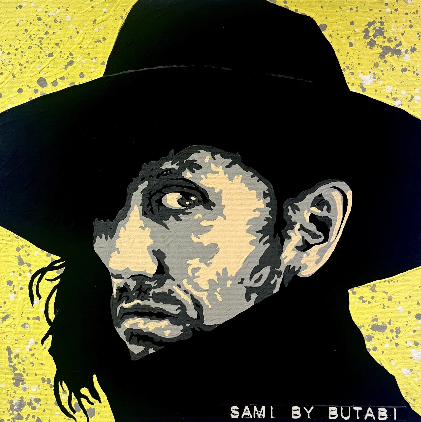 Akrylmålning #138 Sami By Butabi av Dennis Borg