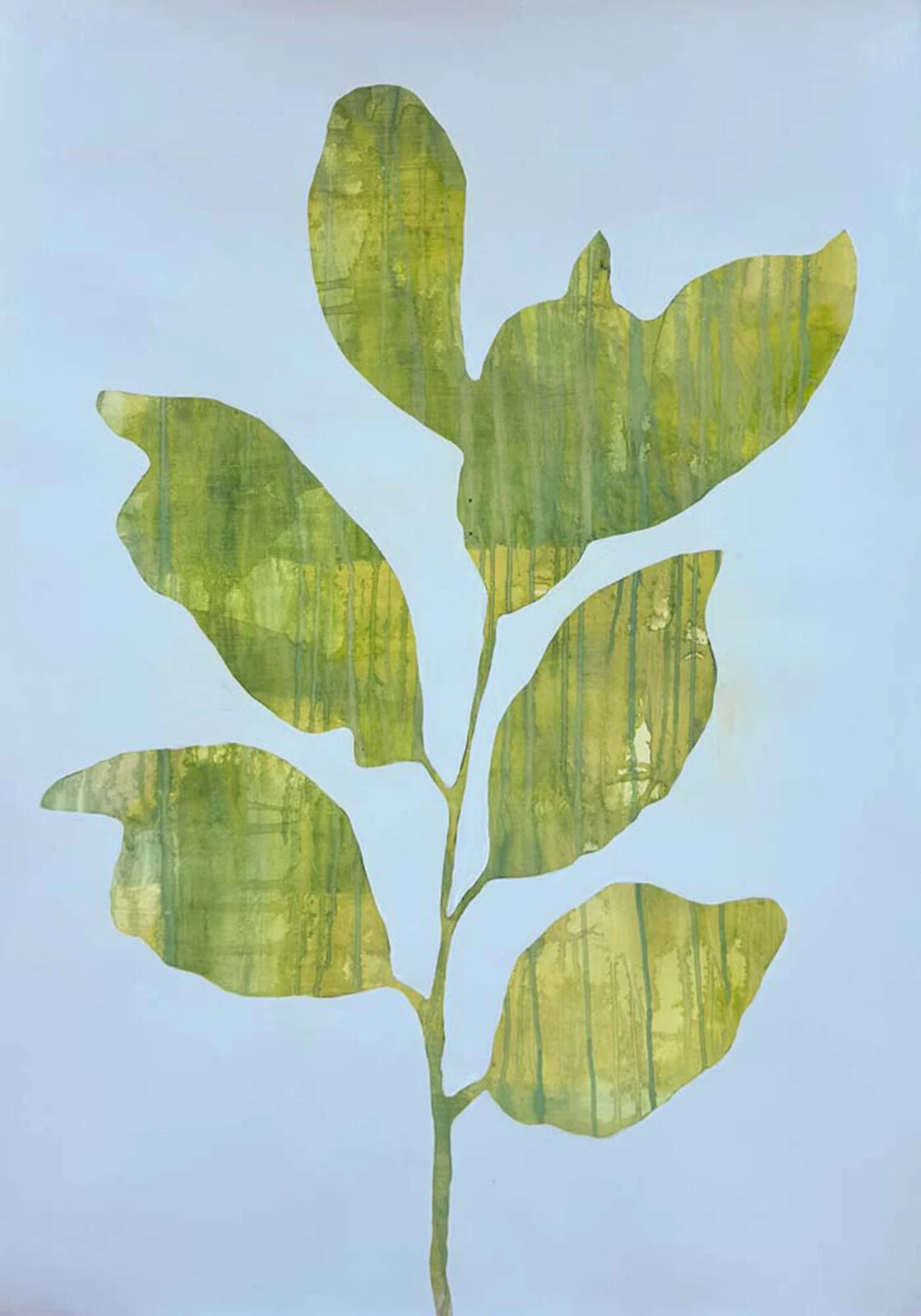 Akrylmålning Fading Green av Ann-Katrin Persson