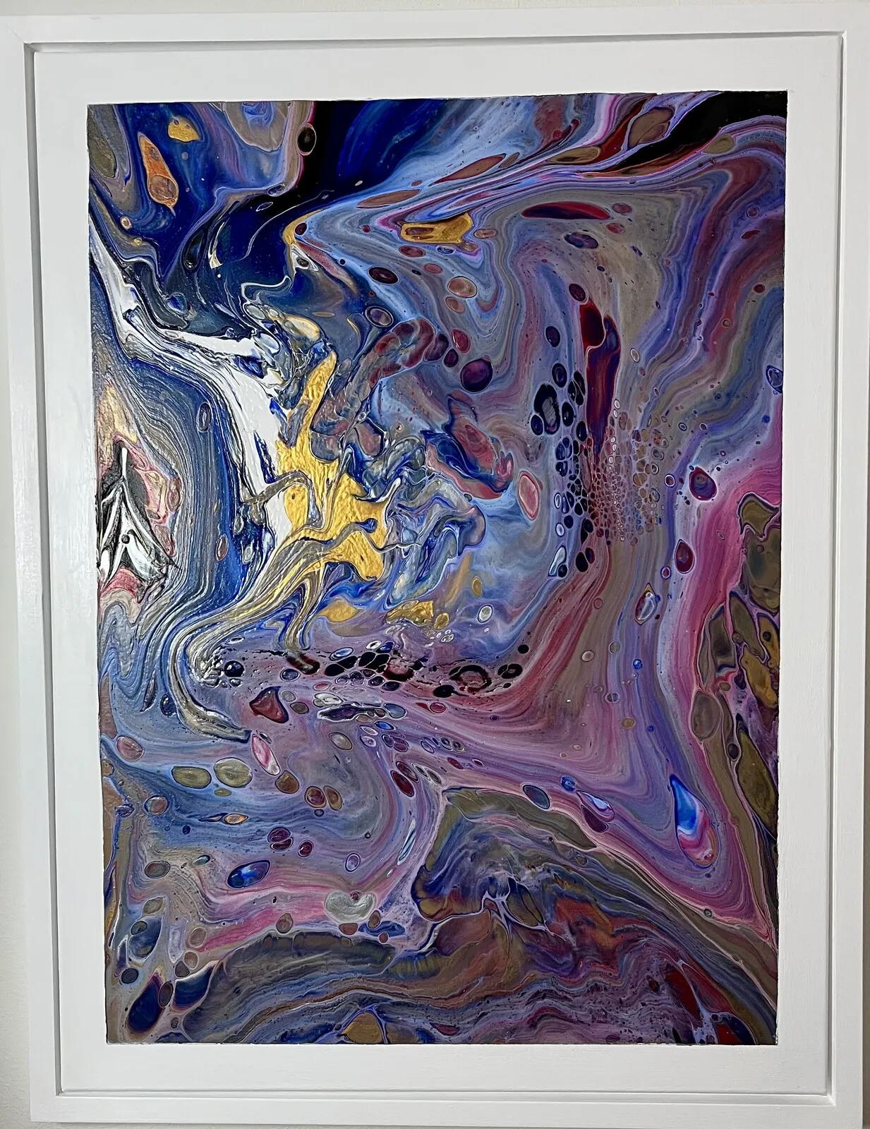 Akrylmålning Oceans of colors av Helena Rystedt
