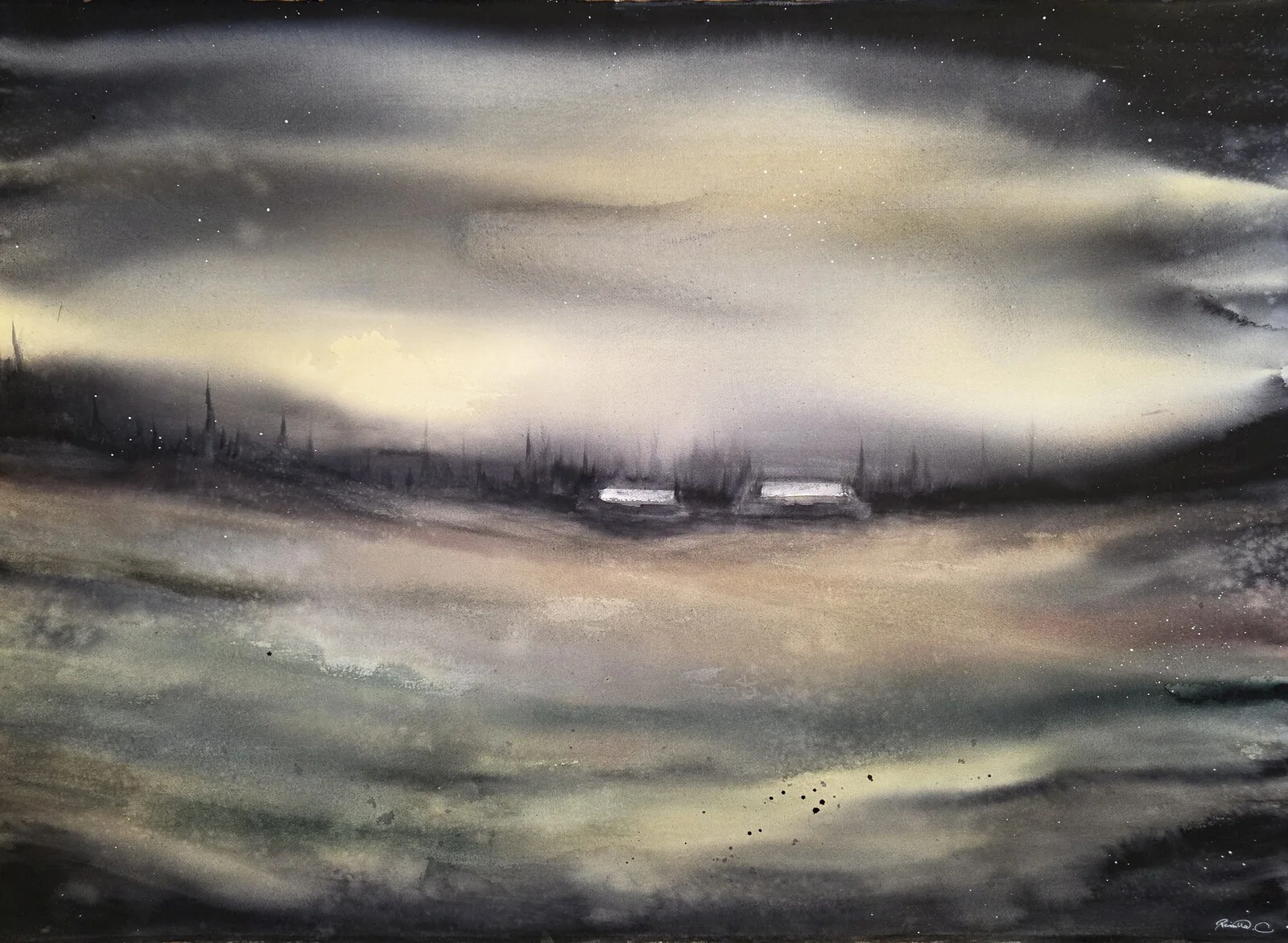 Akvarell Whispers of Earth av Pernilla Carlsson