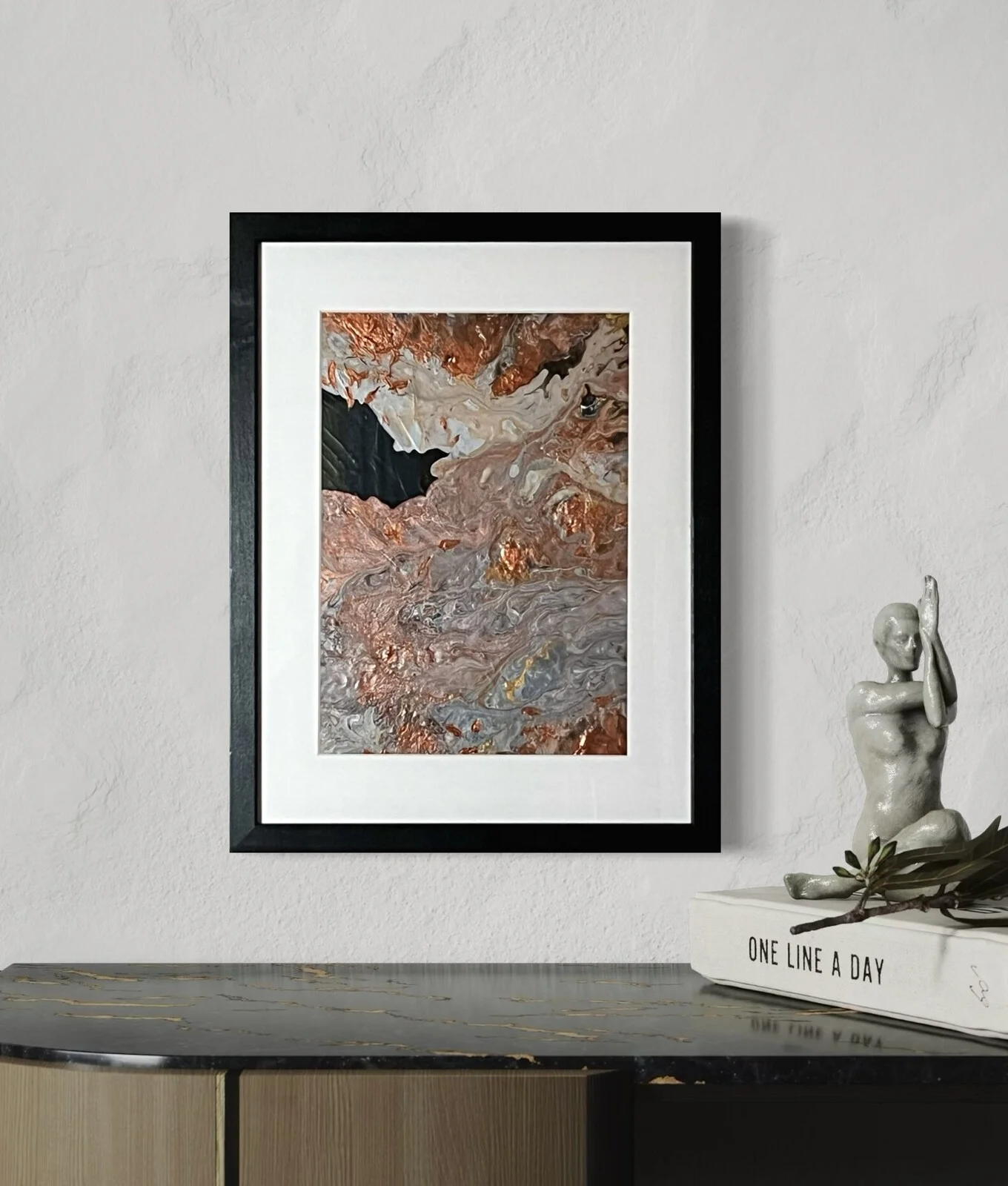 Akrylmålning Copper dawn av Helena Rystedt