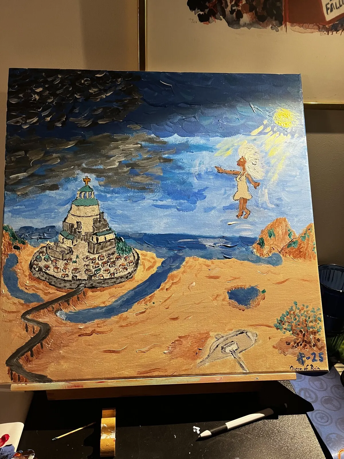 Akrylmålning Queen of Rain av Robert Christensen