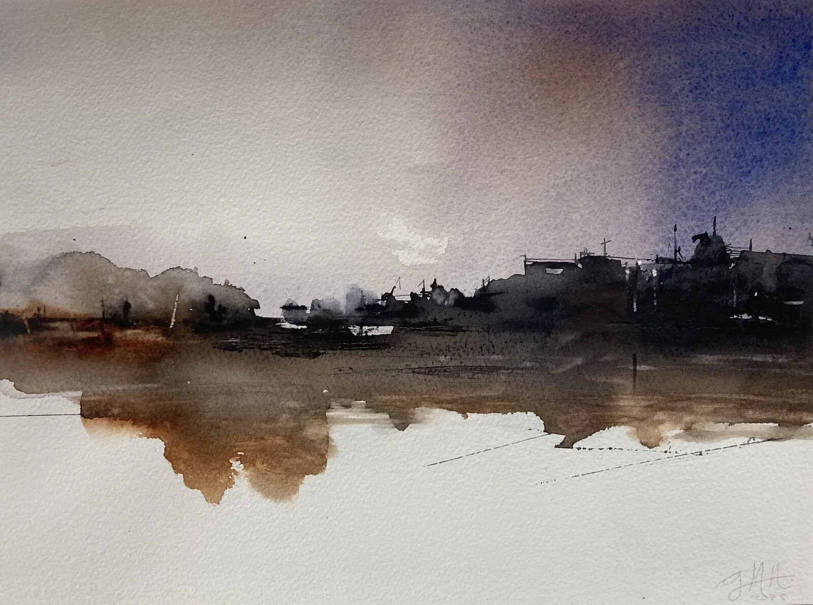 Akvarell I utkanten av staden av Gabriela Mayoral