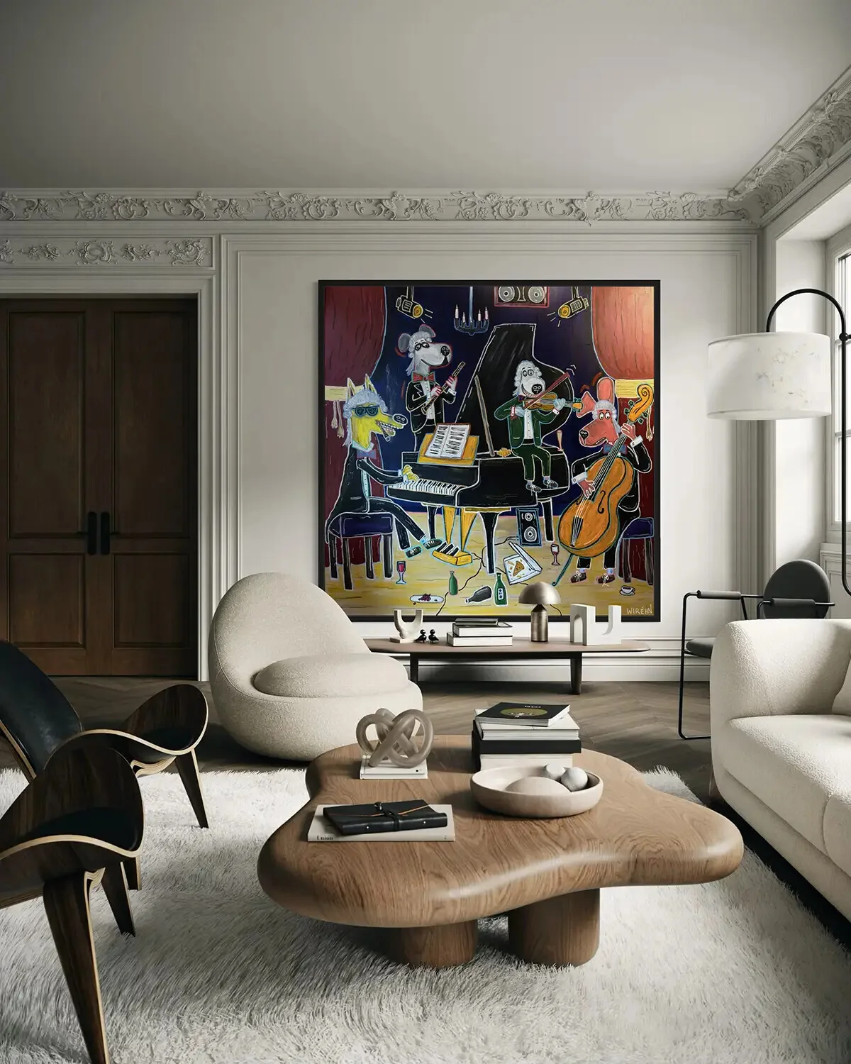 Akrylmålning Dogs in D Major av Klas Wirehn