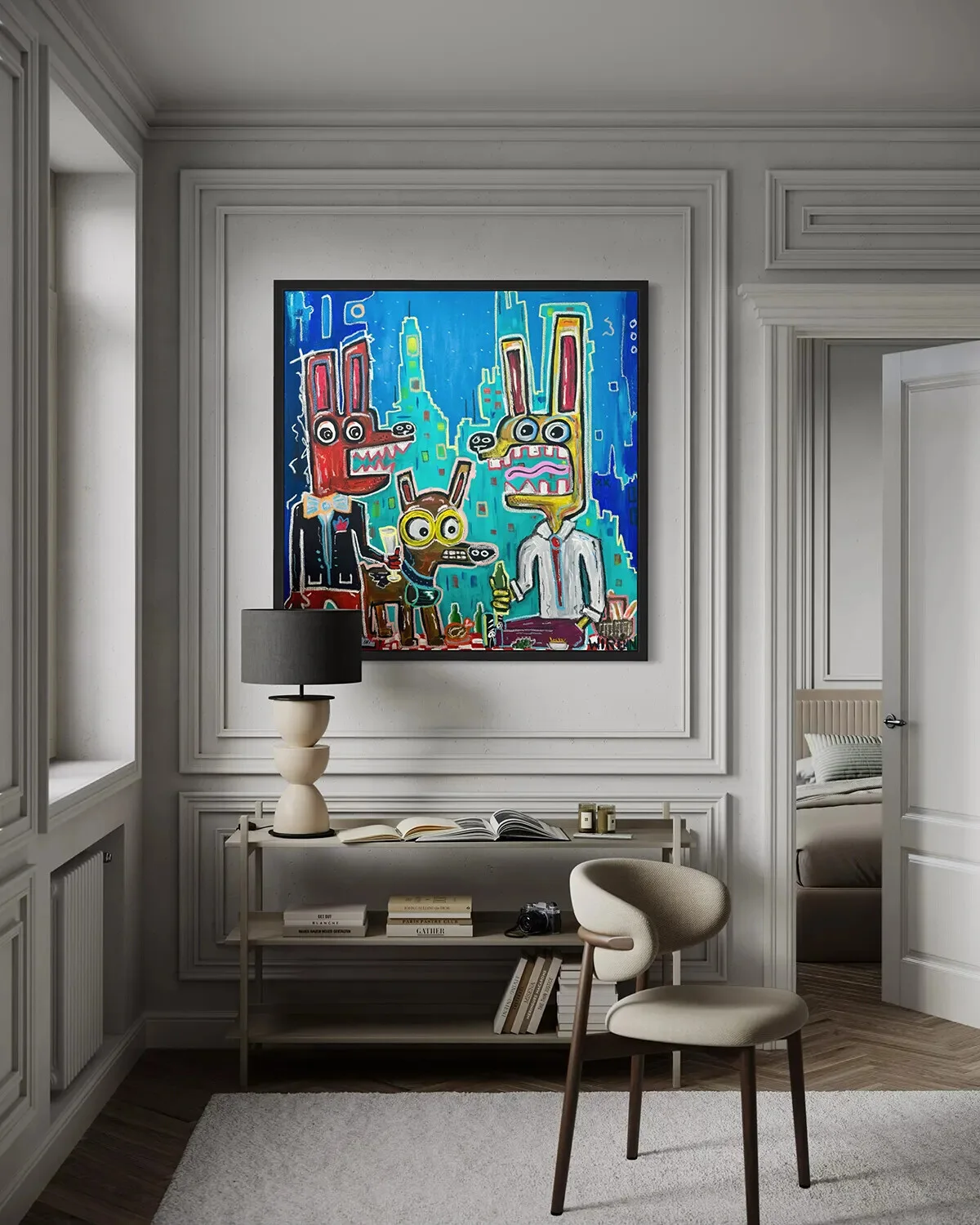 Akrylmålning Lil picnic av Klas Wirehn