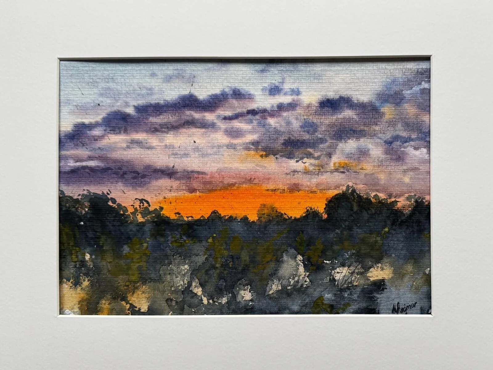 Akvarell Sunset Clouds av Yagmur Akbulut Atilgan
