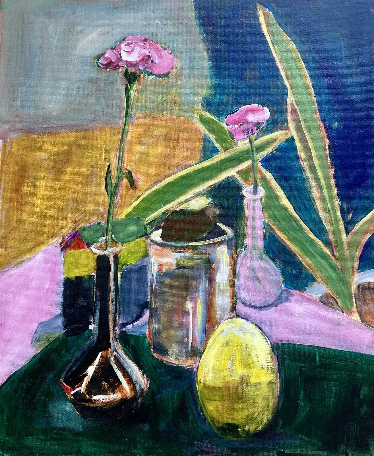 Akrylmålning Svärmors tunga av Anna Frenning