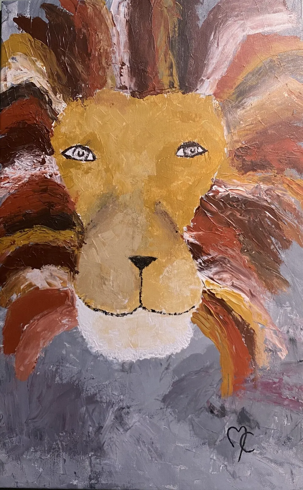 Akrylmålning The lion king av Matilda Carlström