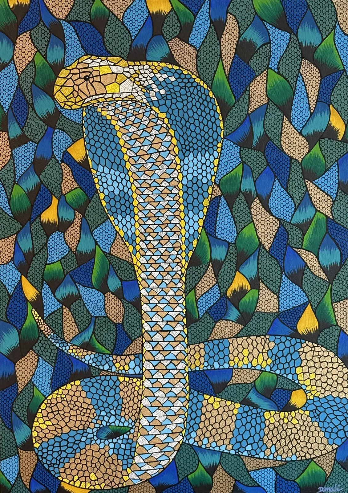 Akrylmålning Cobra av Art By Damali