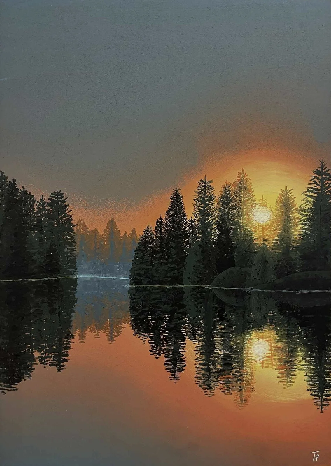 Akrylmålning Fridfull av Christian Prändel