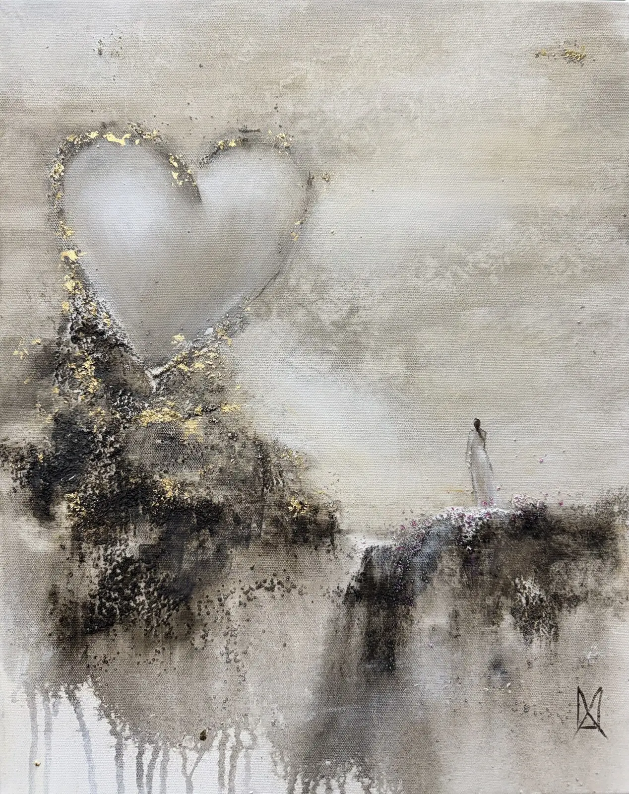 Akrylmålning LOVE is the answer av Annette MA Stocker