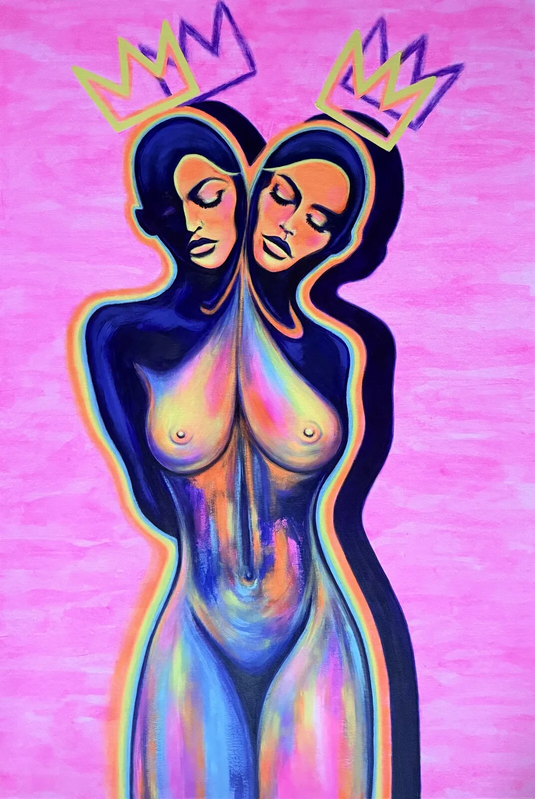 Akrylmålning Symbios av Susanne Cederlund