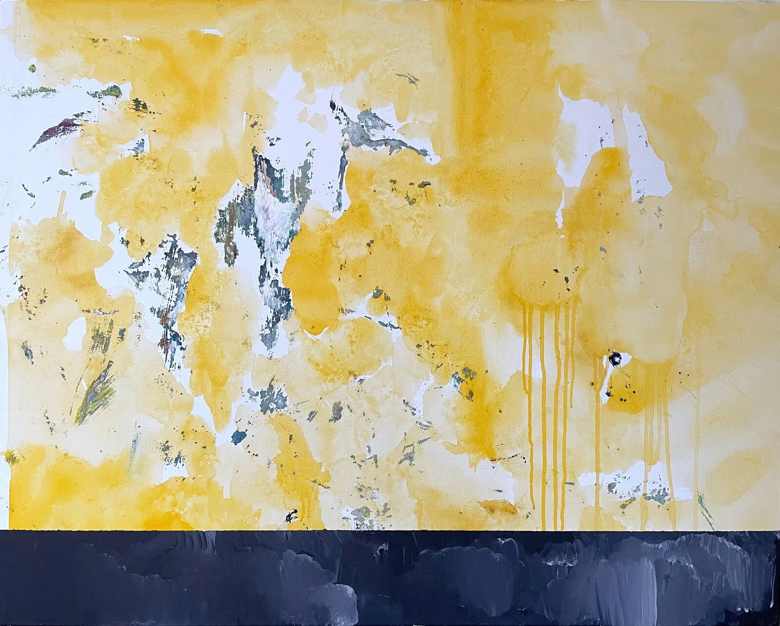 Oljemålning Yellow Abstraction av Zakhar Shevchuk