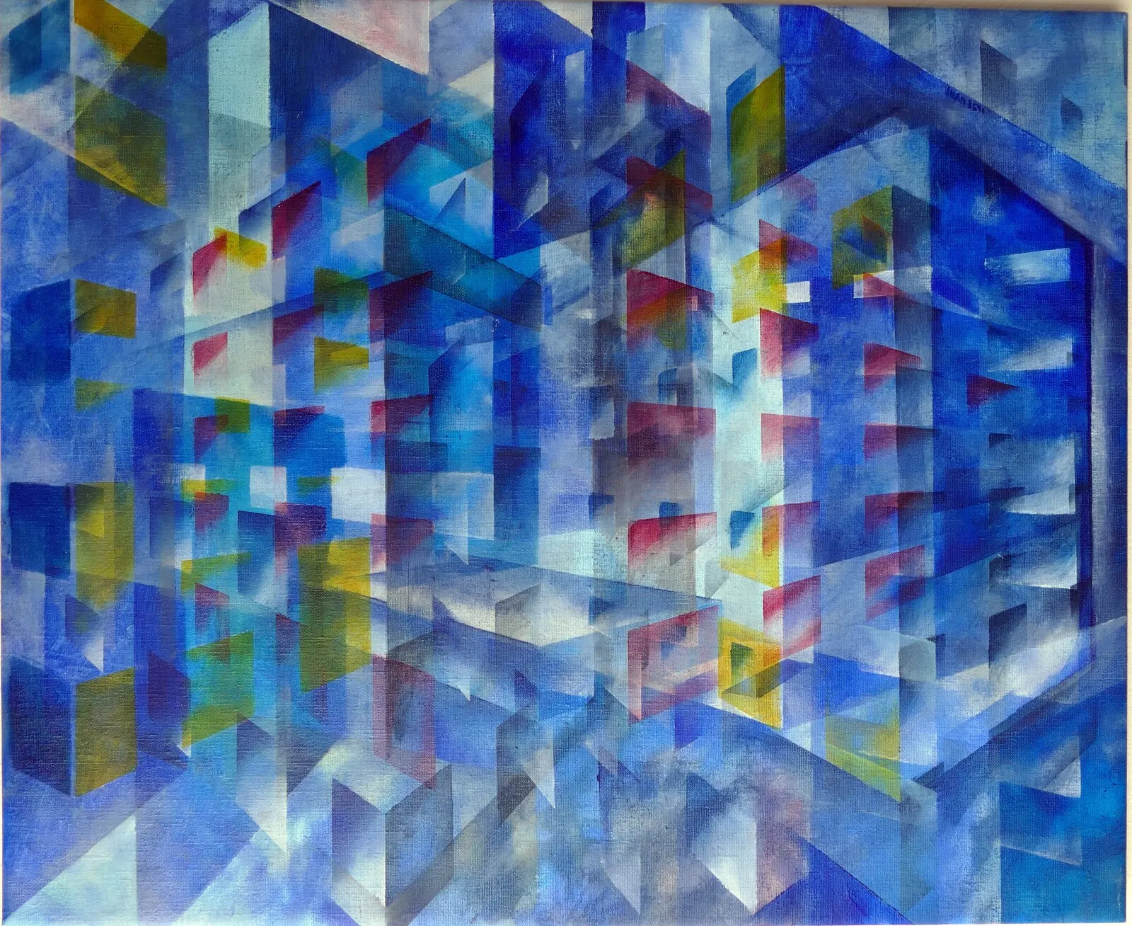 Oljemålning Romb av Ilse Hviid