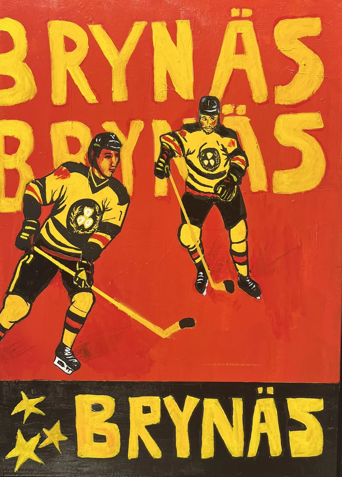 Akrylmålning WeAreTheChampions av Håkan Bystedt