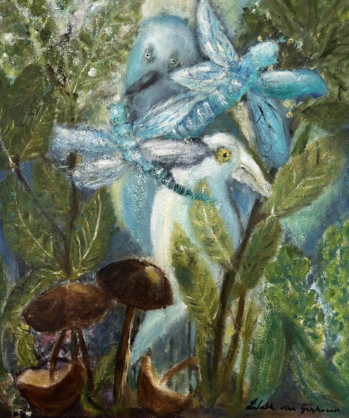Akrylmålning Eteriskt av Lisbeth van Ginhoven