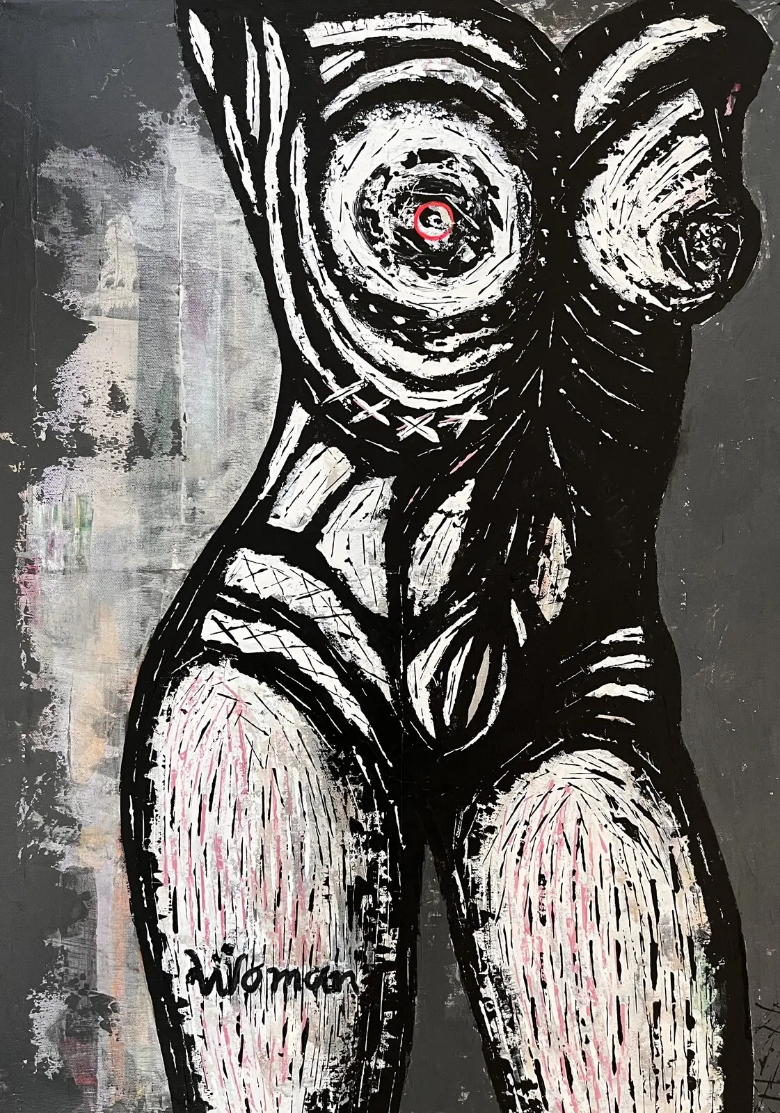 Akrylmålning WoMaN av Susanne Atkins Ryman