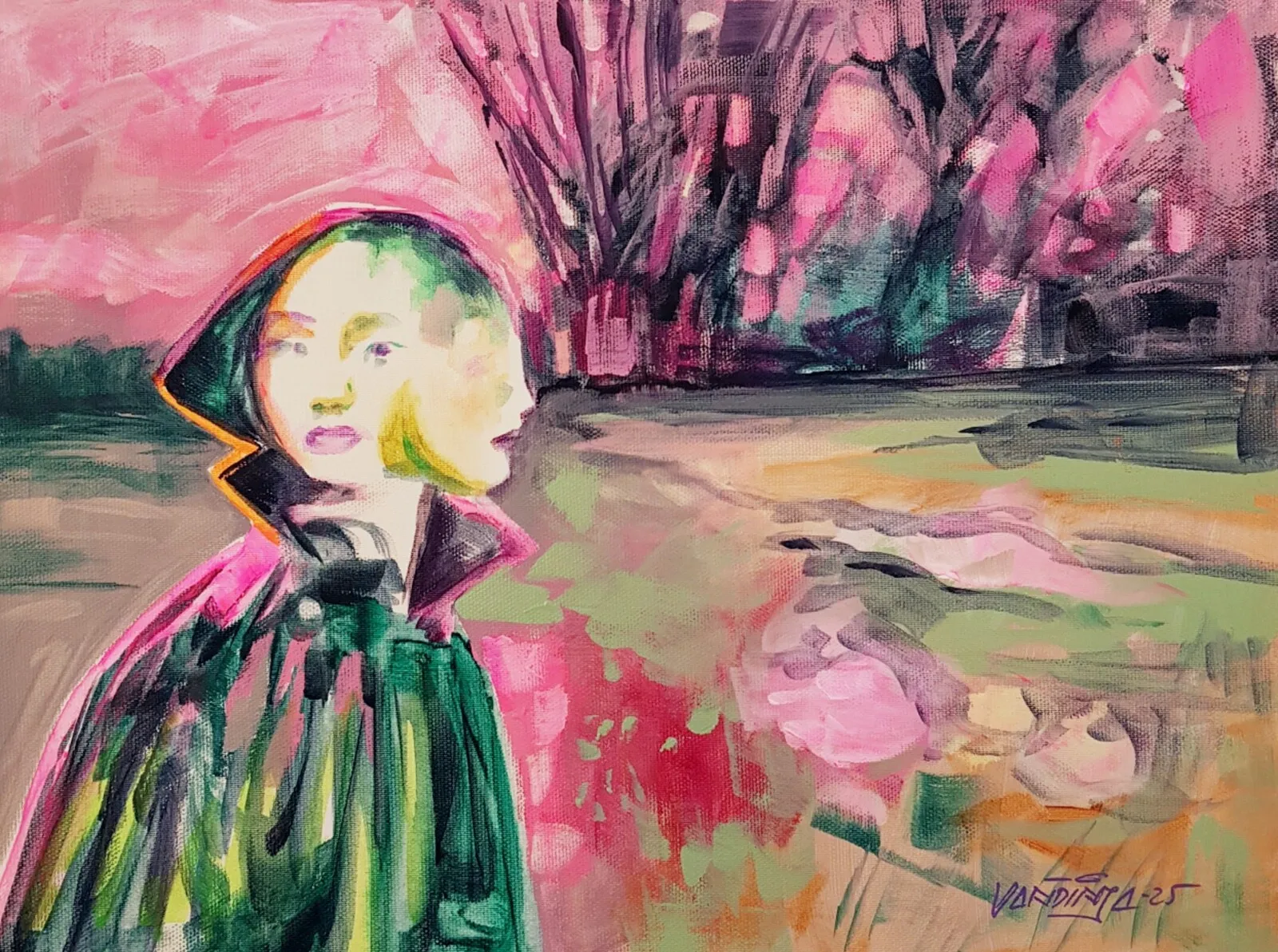 Akrylmålning Born to be av Daniel Vandinja