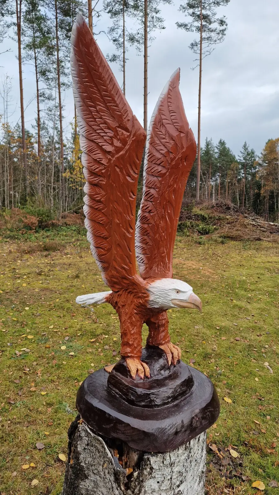 Skulptur Bald eagle av Bengt Larsson