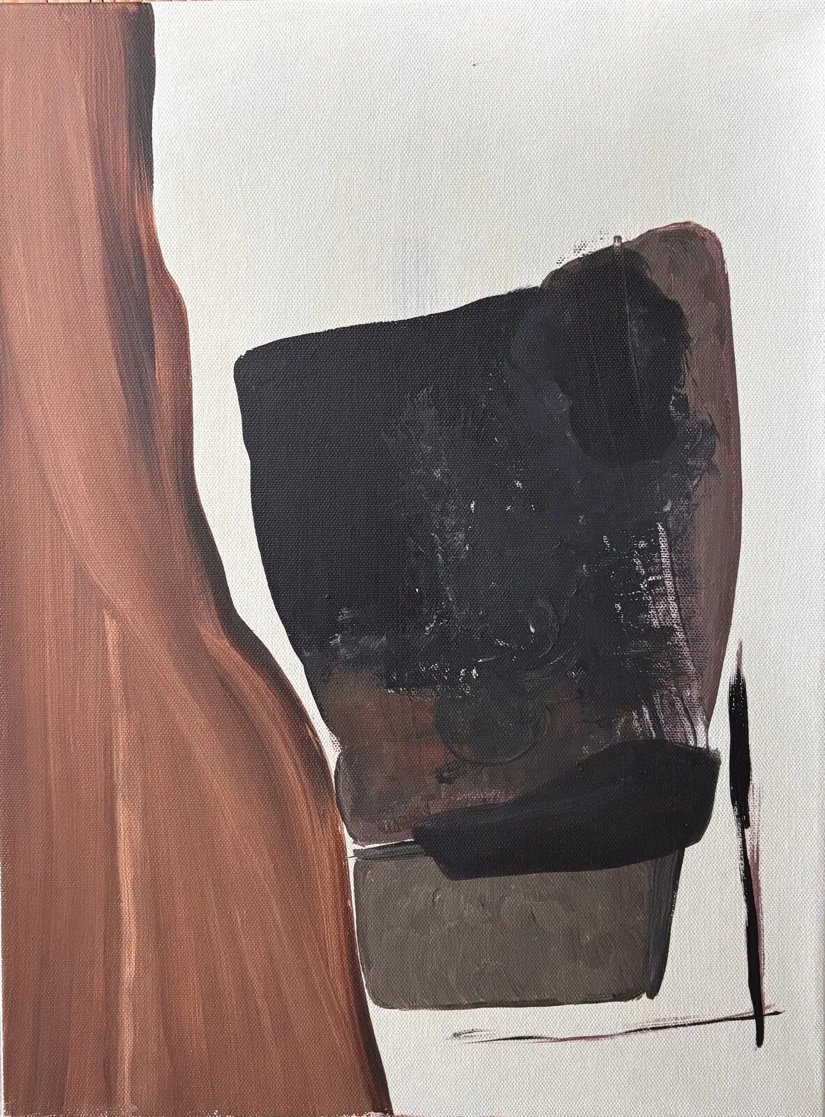 Akrylmålning Wood & stone. av Josefin Pettersson