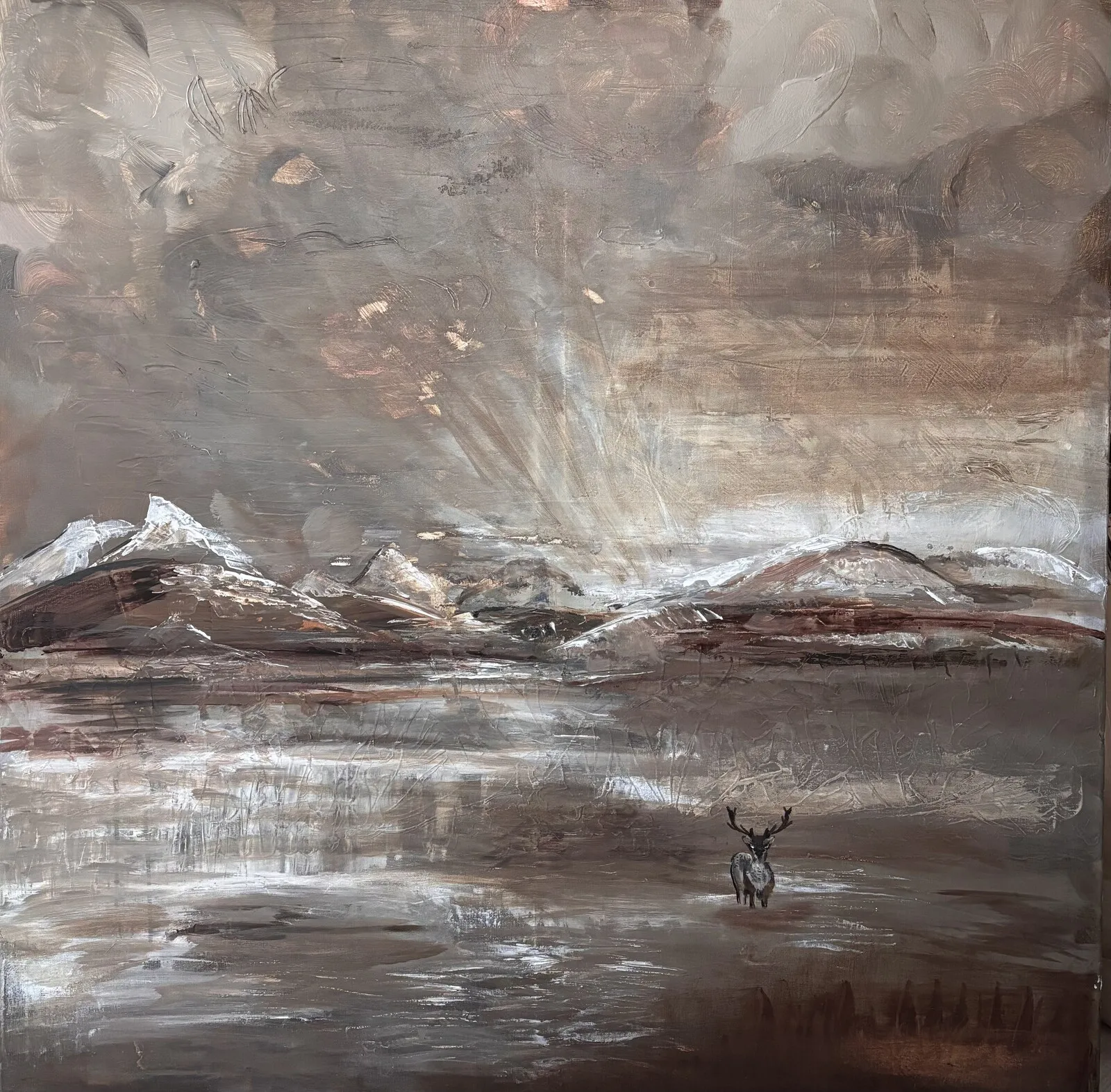 Akrylmålning Dear mountain. av Josefin Pettersson