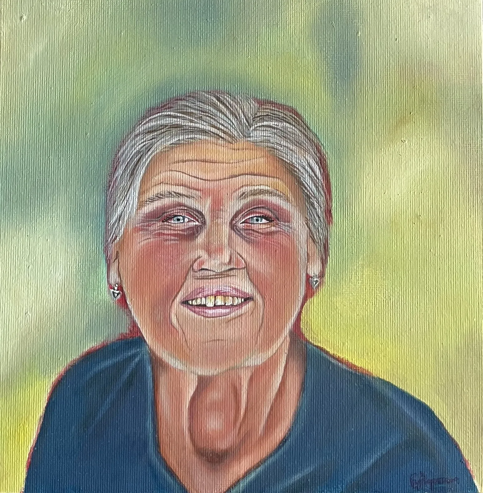 Oljemålning 70 år av Cajsa Persson