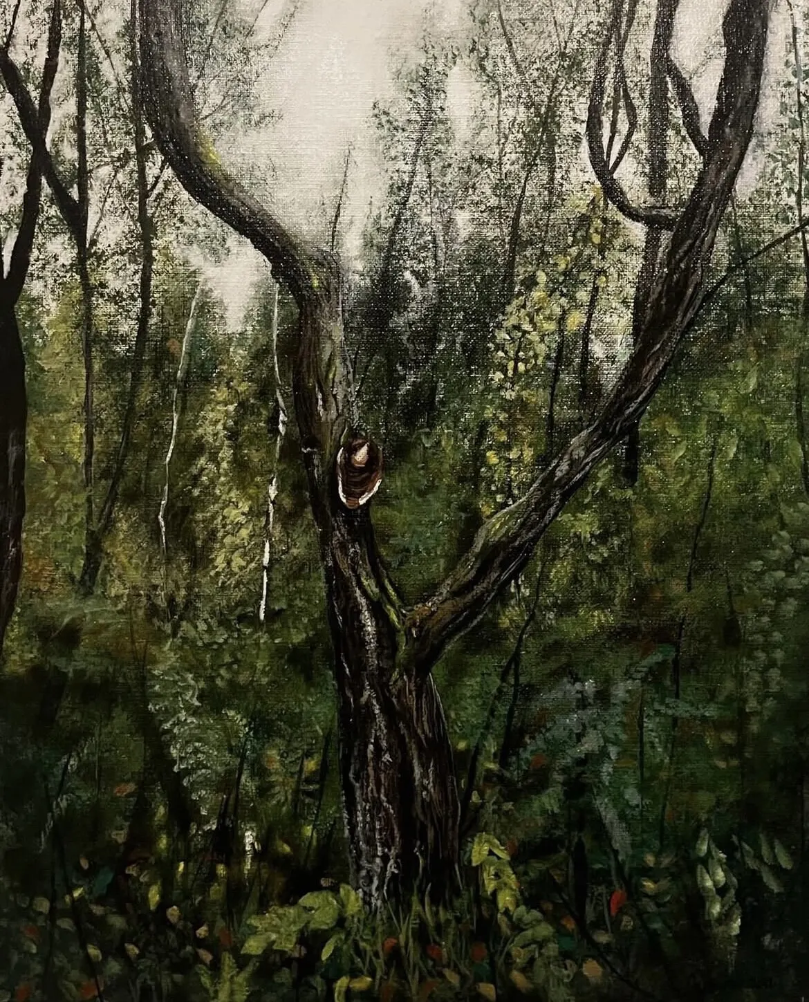 Oljemålning Trädet av Cajsa Persson