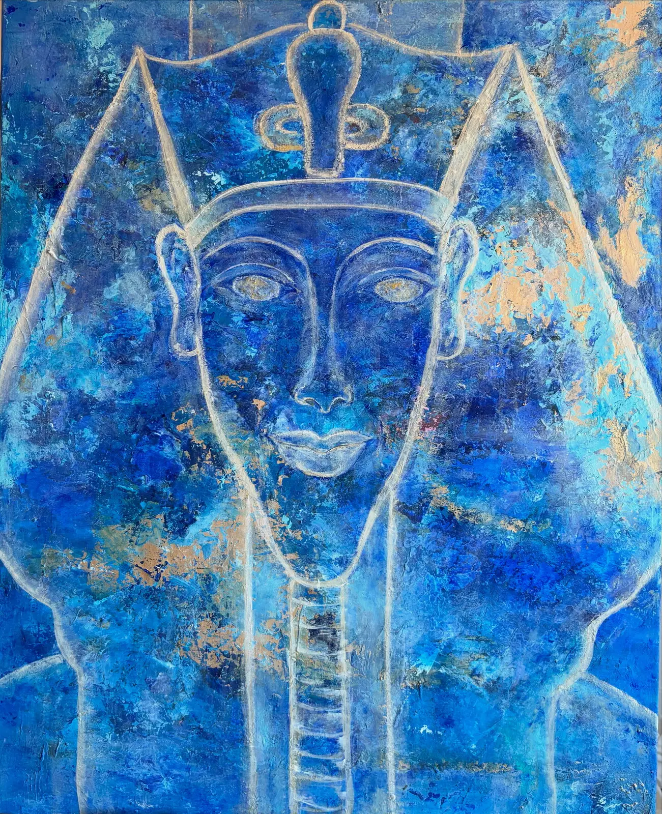 Akrylmålning Akhenaton - protector of the earth av Lee Seger