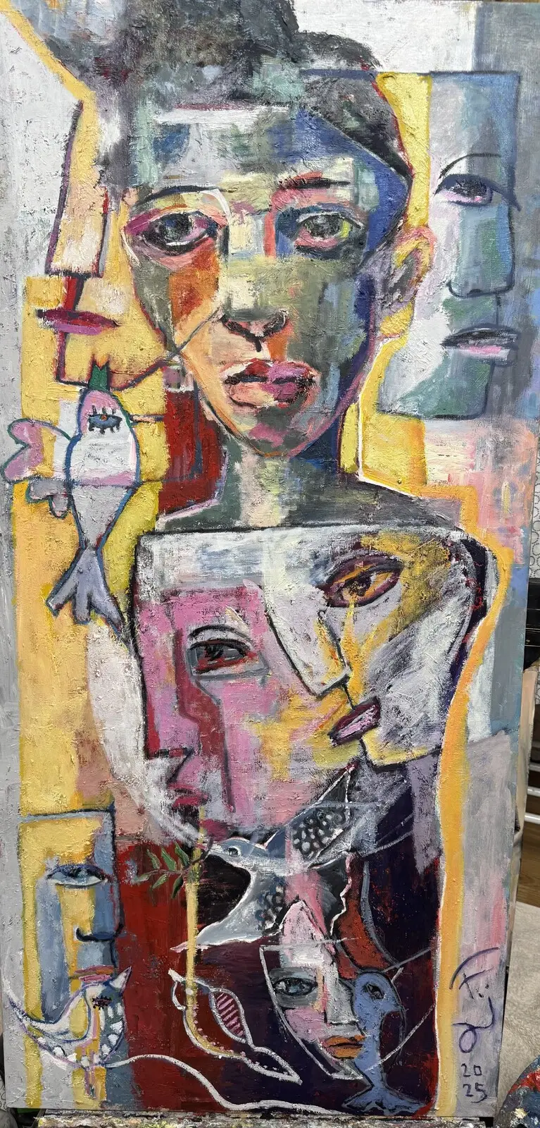 Oljemålning Ögon säger sanningen av Fataneh Hadi