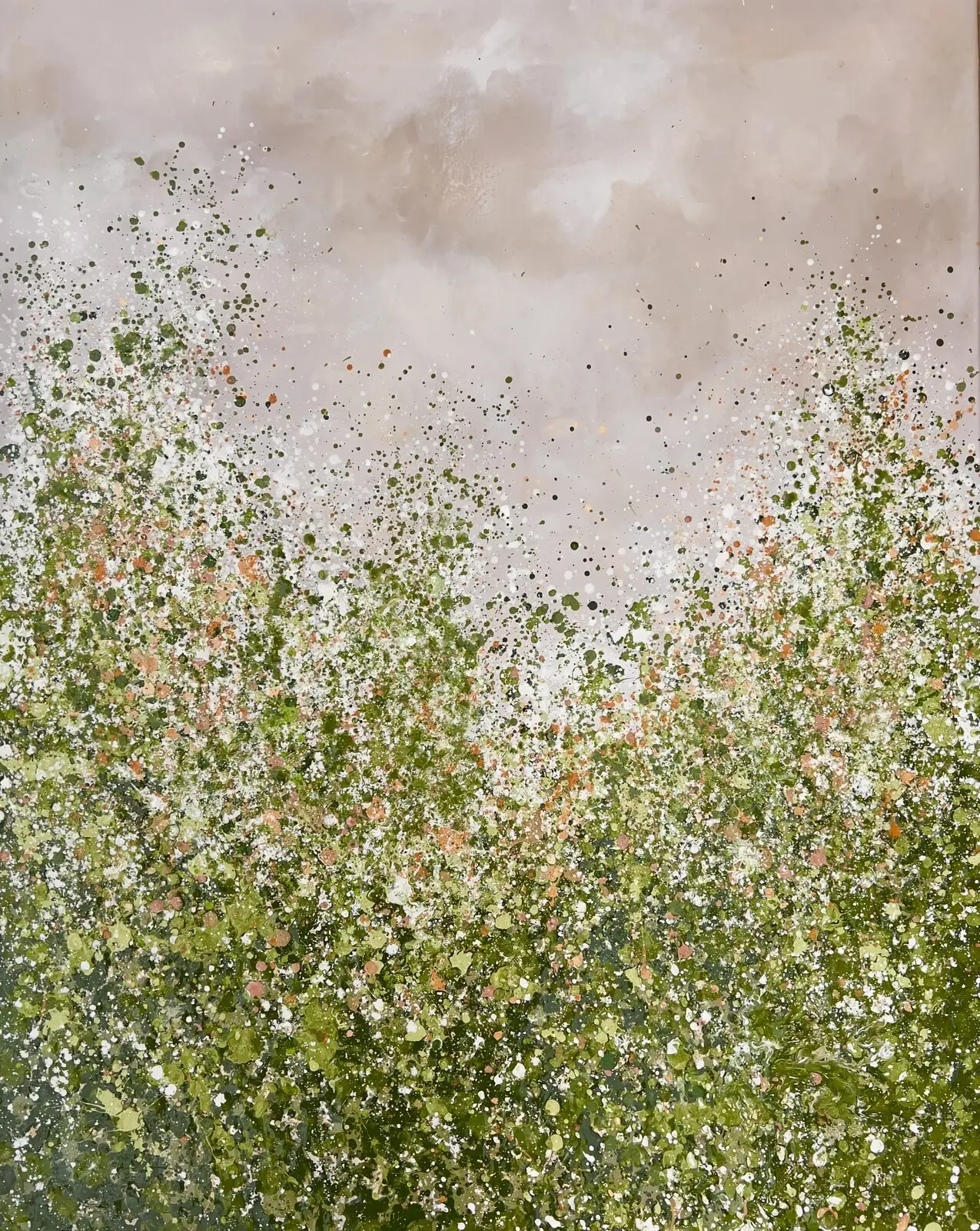 Akrylmålning Whispers of Autumn Leaves av Anna Artistockholm Brandt