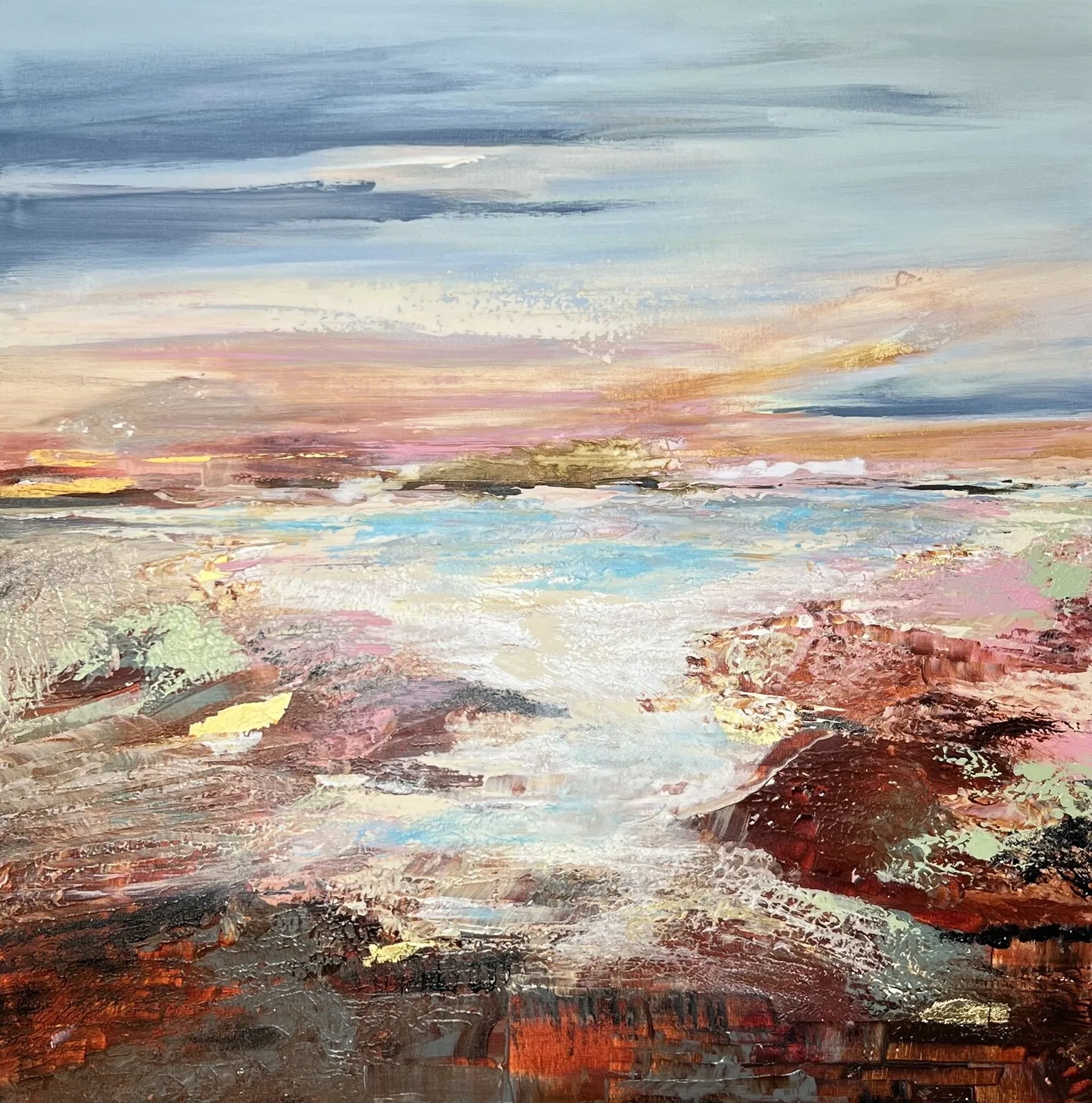 Akrylmålning RESONANS av Anne-lee Andersson