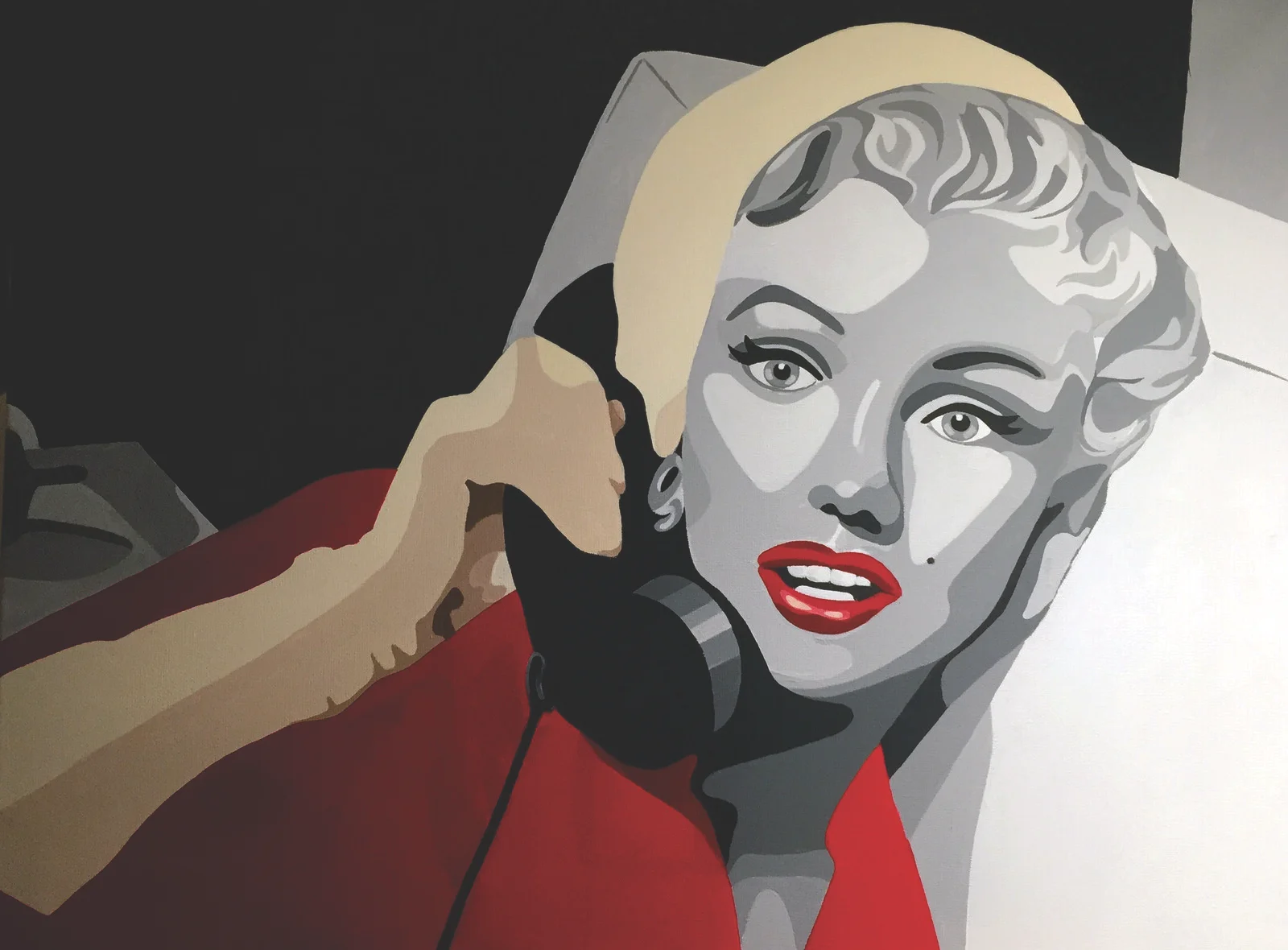 Akrylmålning "Hello"      Marilyn Monroe av Siv Pettersson