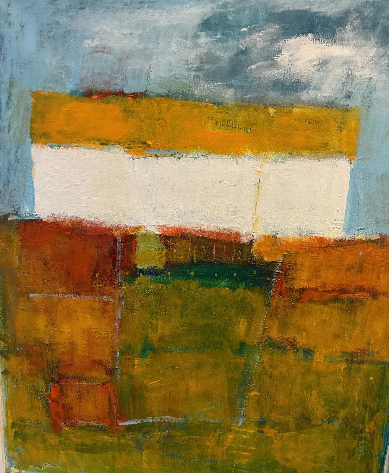 Akrylmålning Mitt drömhus av Marianne Björn