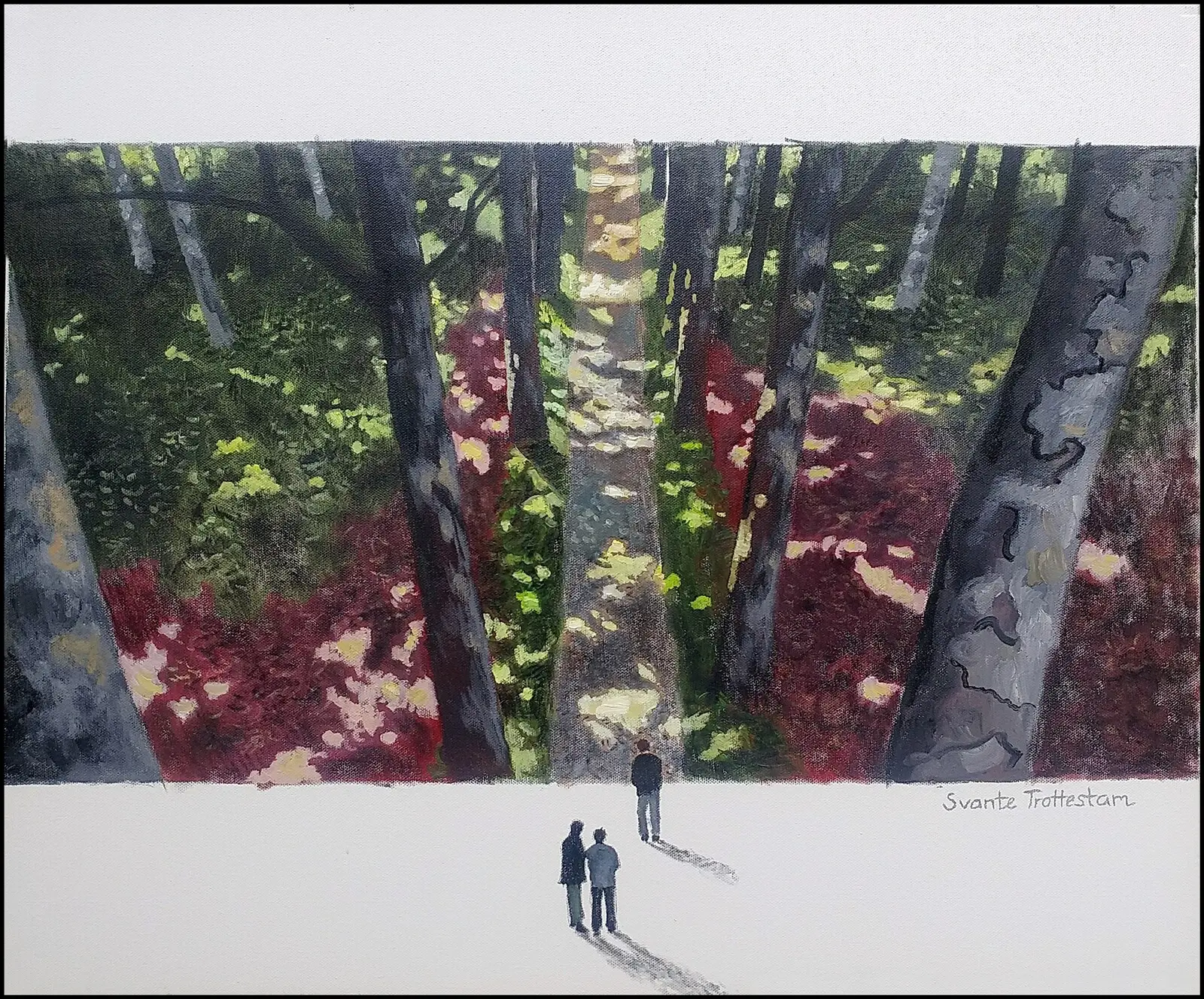 Oljemålning Ska vi gå? av Svante Trottestam