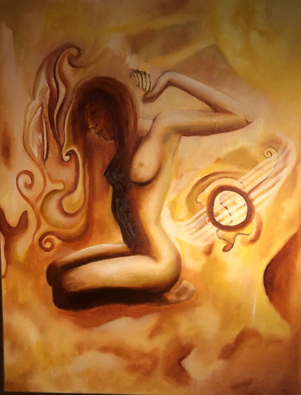 Oljemålning Eld av Emma Christoff