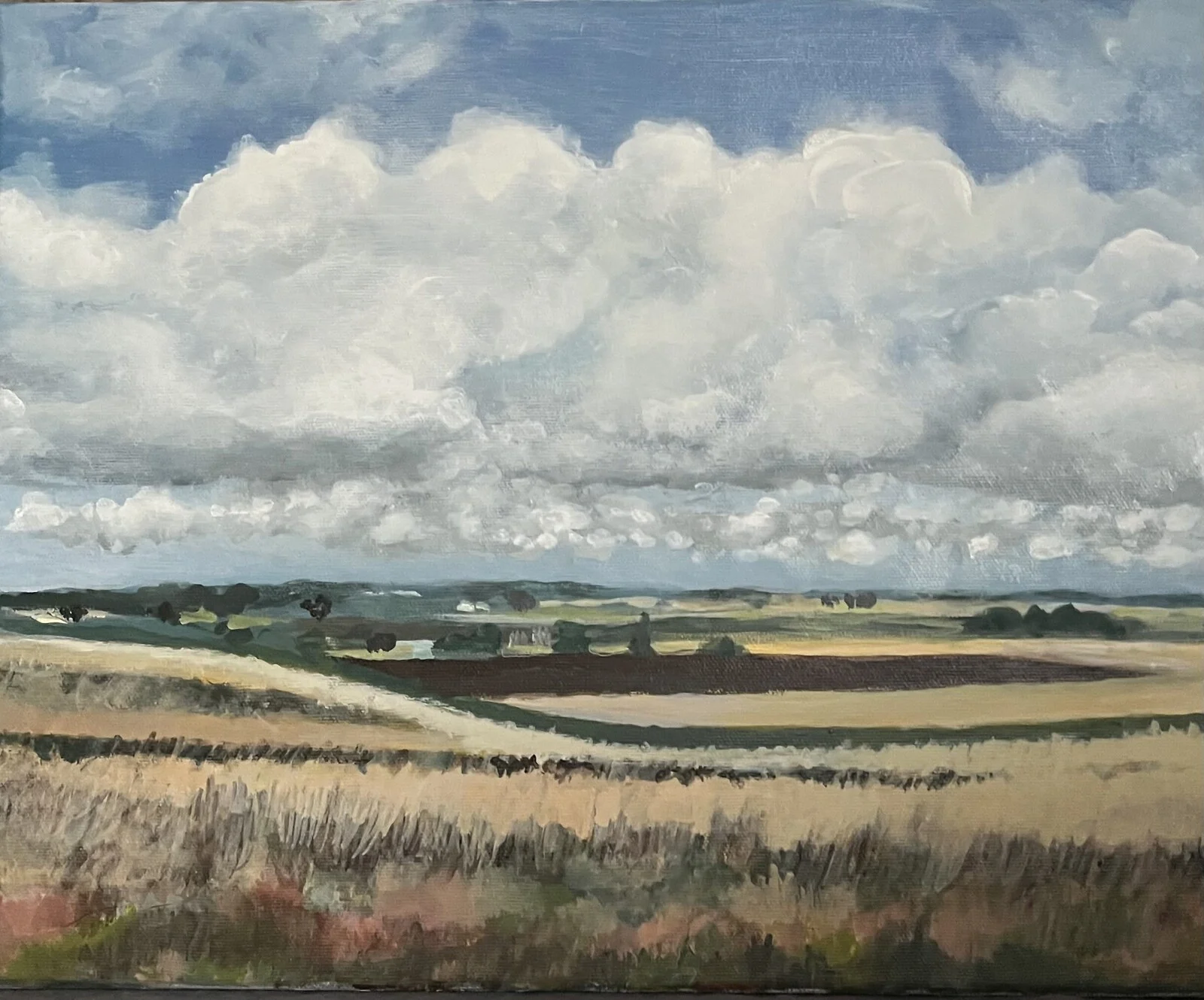 Akrylmålning Älges hög av Annette Hansson