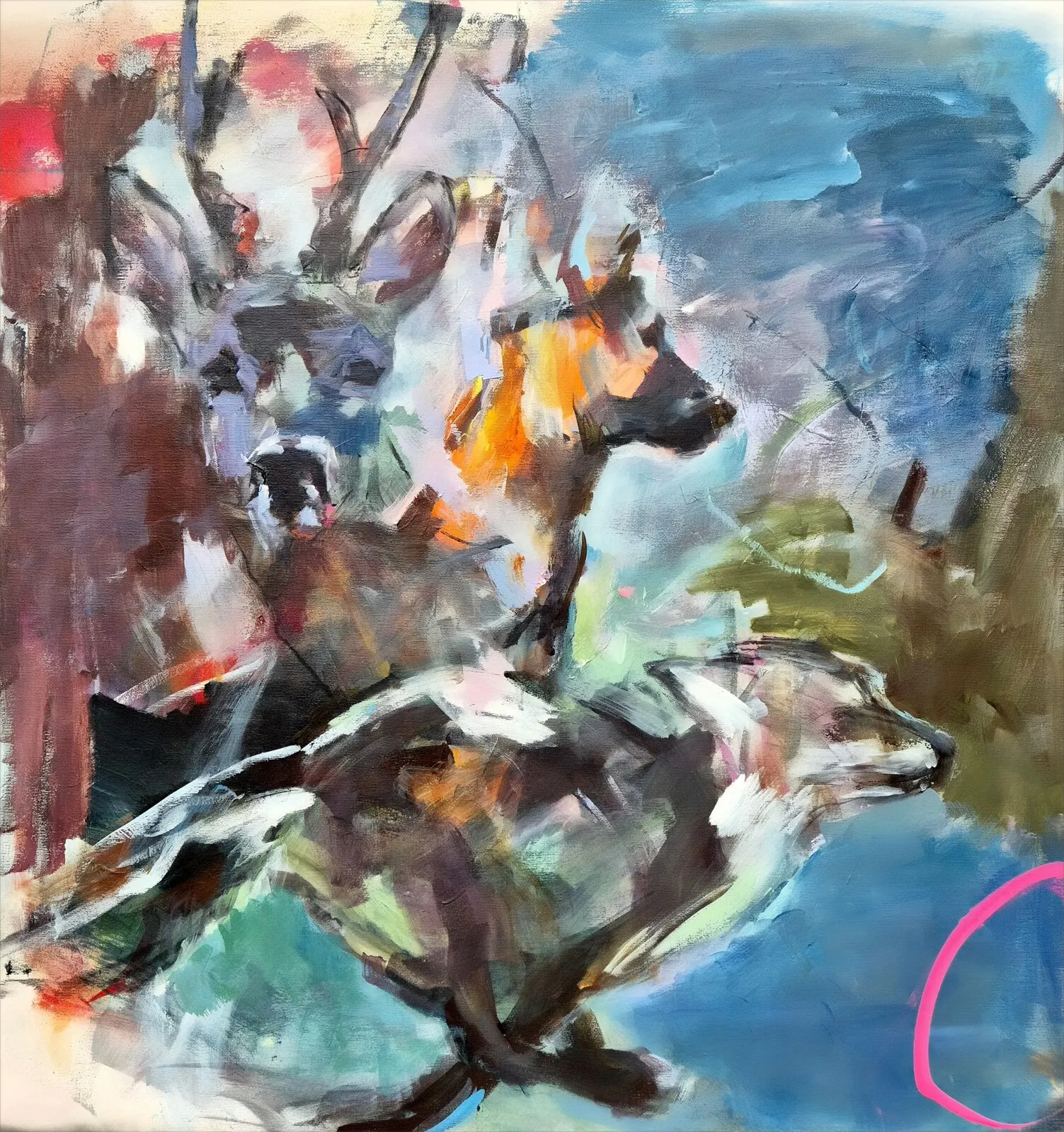 Akrylmålning Home is calling av Anette Rylander