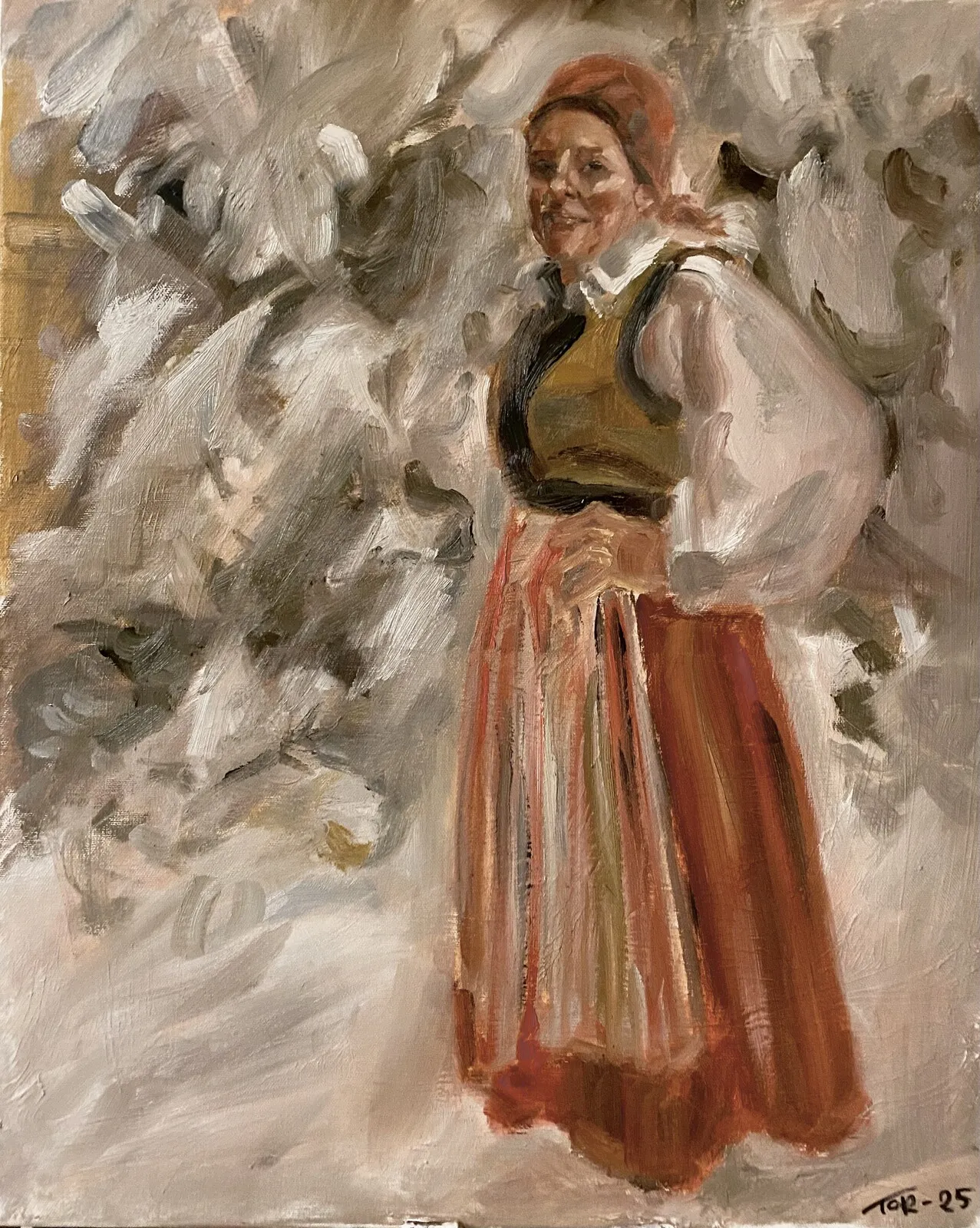Oljemålning Vinter av Tor Wall