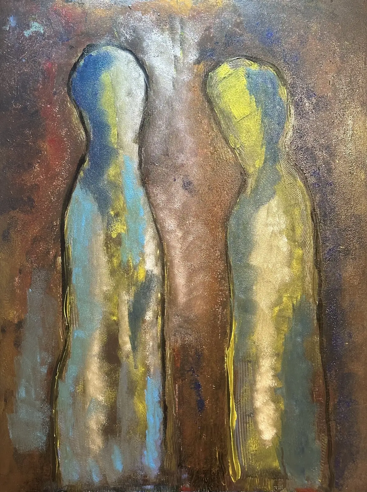 Akrylmålning El Peso de lo No Dicho av Joel Aguilar