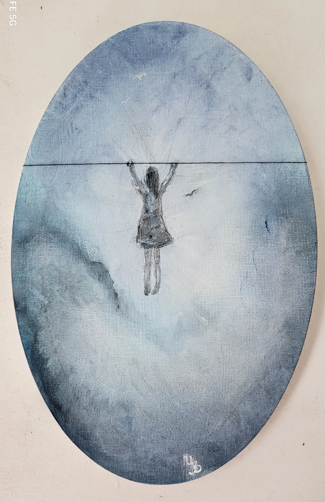 Akrylmålning På livets tråd av Ylva Berglund