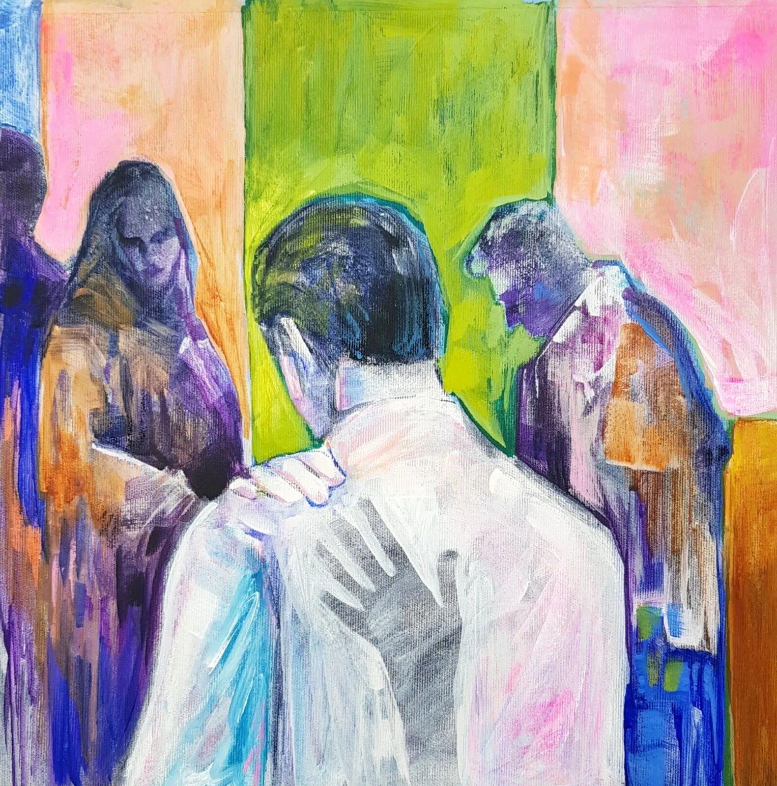Akrylmålning He made us a dream av Daniel Vandinja