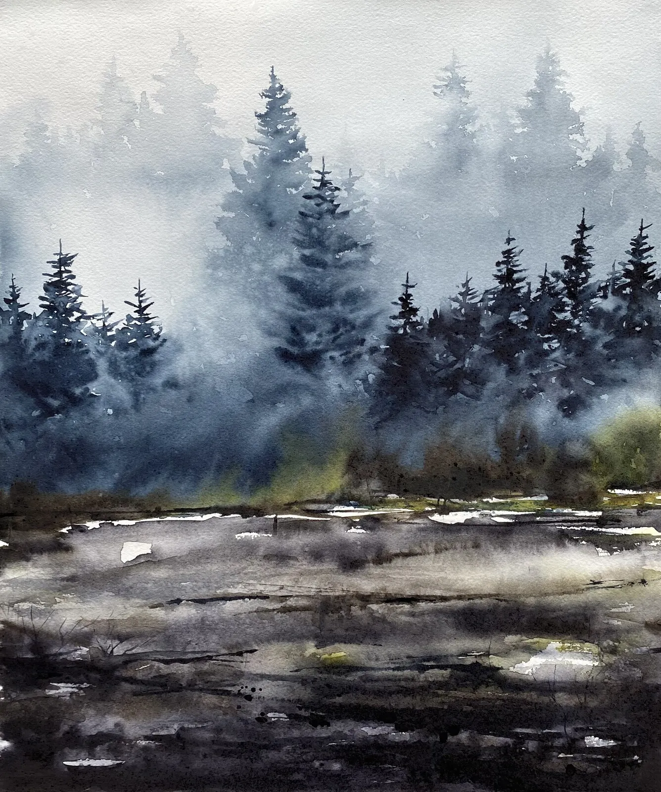 Akvarell Tålamod av Malin Josefsson